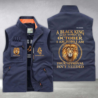 (CHECK SIZE CHART) Personalized October Guy Multi-Pocket Vest UKHA6240304