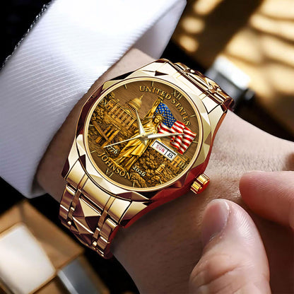 Personalized America 250th Anniversary Alloy Luxury Quartz Watch UKTD6130102