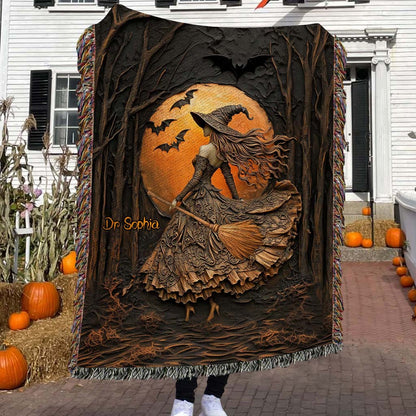 Personalized Witchy Gothic Woven Blanket QFTD5050702