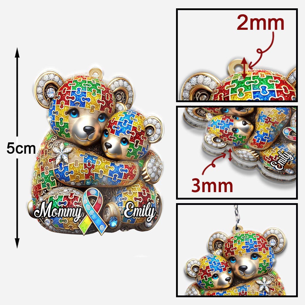 Personalized Autism Awareness Acrylic Car Ornament, Keychain QFTD5250302