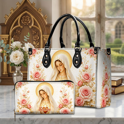 Virgin Mary And Rose Handbag And Wallet PMTD6240603