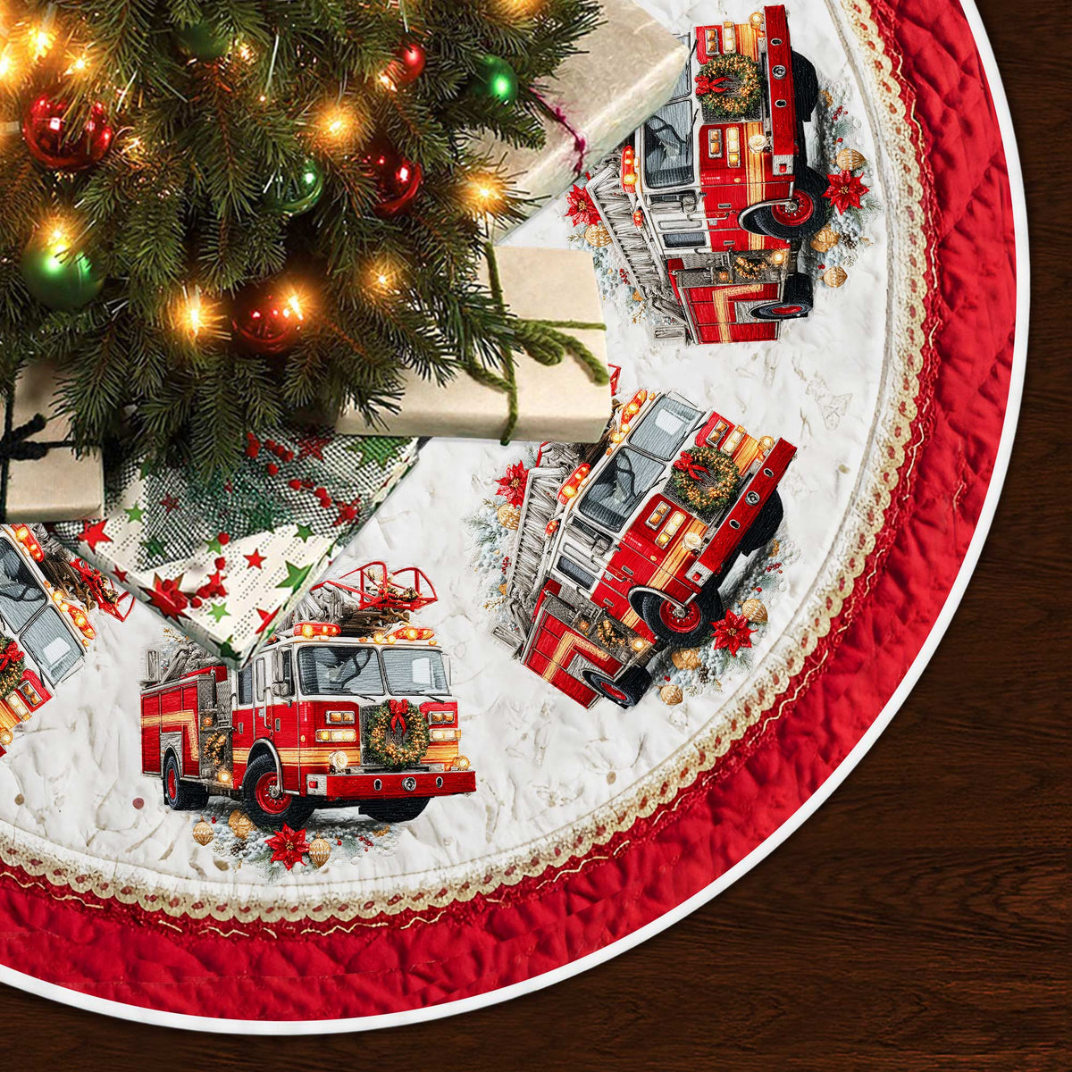 Firefighter Christmas Tree Skirt QFPY5241003