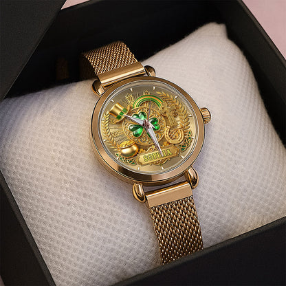 Custom Leaf Patrick Mesh Strap Quartz Watch THNT6130103