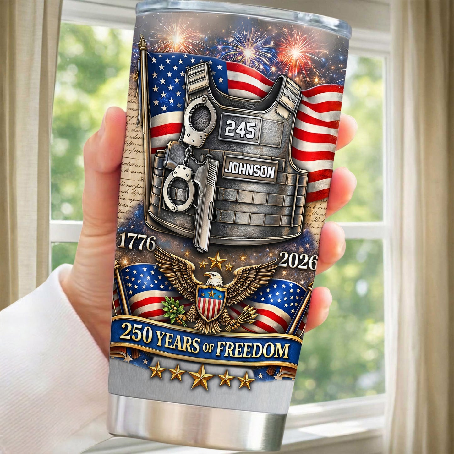 Custom 250th Police 20 OZ Tumbler THND6160401