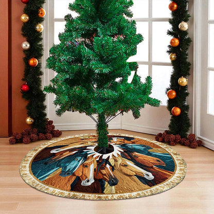 Horse Christmas Tree Skirt QFND5251002