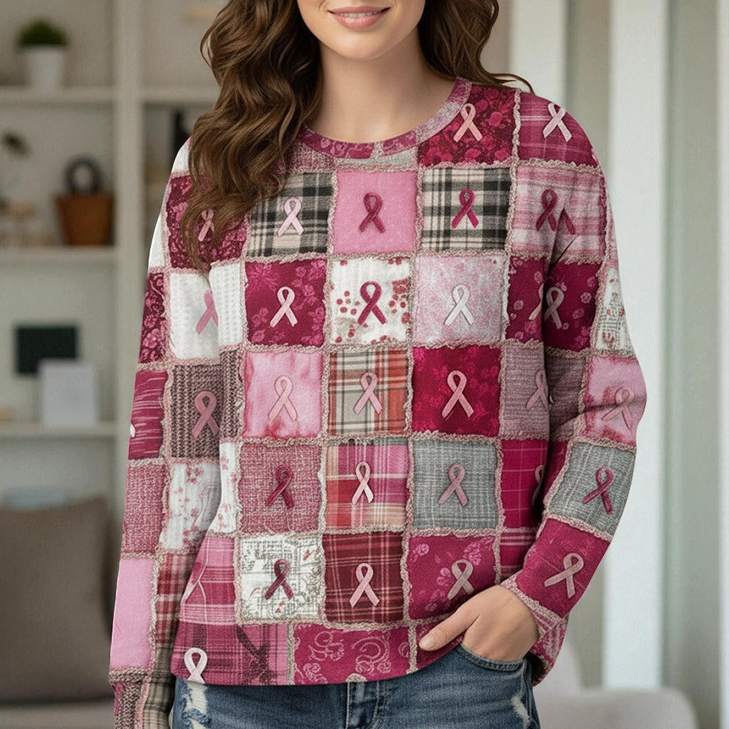 Breast Cancer Patchwork Shirt NPNT5130902