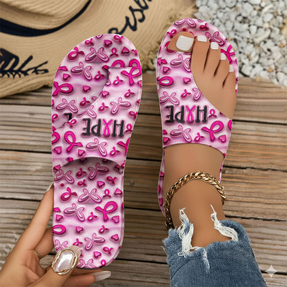 Breast Cancer Open Toe Sandals QFTO5180902