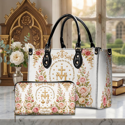 Miraculous Medal Handbag And Wallet, Virgin Mary Handbag And Wallet, Marian Cross PMTD6240606