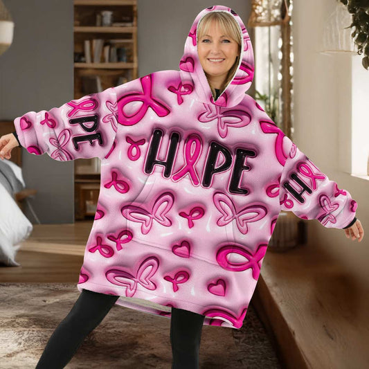 Breast Cancer Blanket Hoodie QFHM5101003
