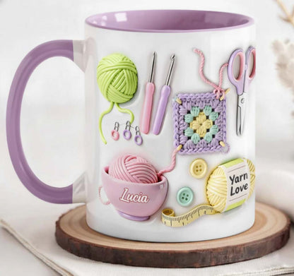 Custom Crochet Printed Faux 3D Ceramic Mug THHM6100106