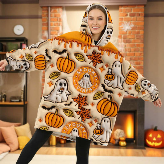 Personalized Halloween Blanket Hoodie QFHM5300902
