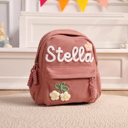 Personalized Kids Corduroy Backpack, Children's School Bag UKTD6260601