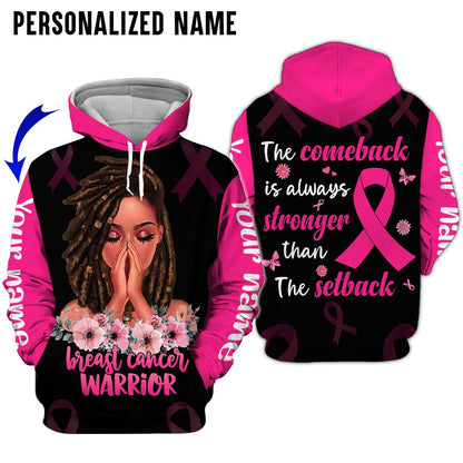 Custom Name Breast Cancer 3D All Over Printed Clothes UKAA3080801