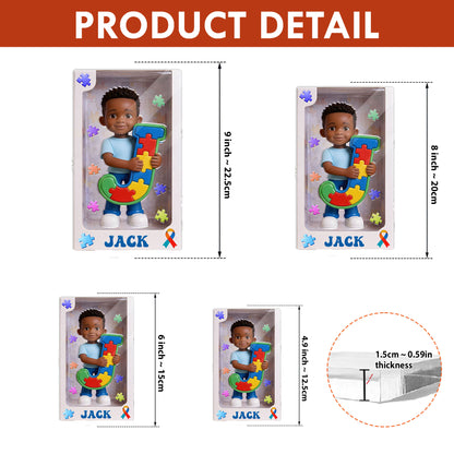 Custom Autism Figure Box Acrylic Block THHH6250301