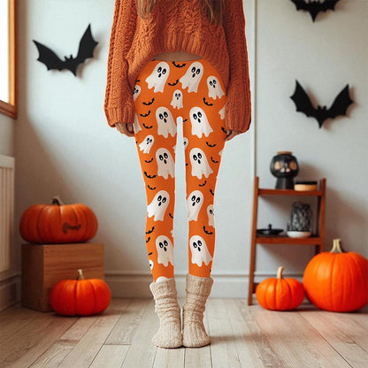 Halloween Ghost And Bat Legging QFND5260805