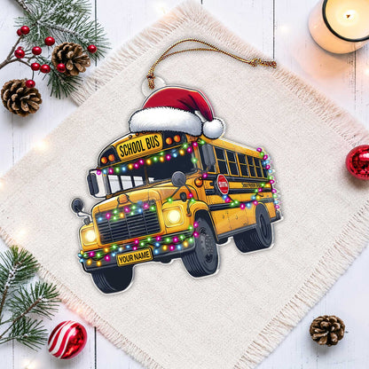 Personalized School Bus Driver Christmas Ornament UKUU4051101