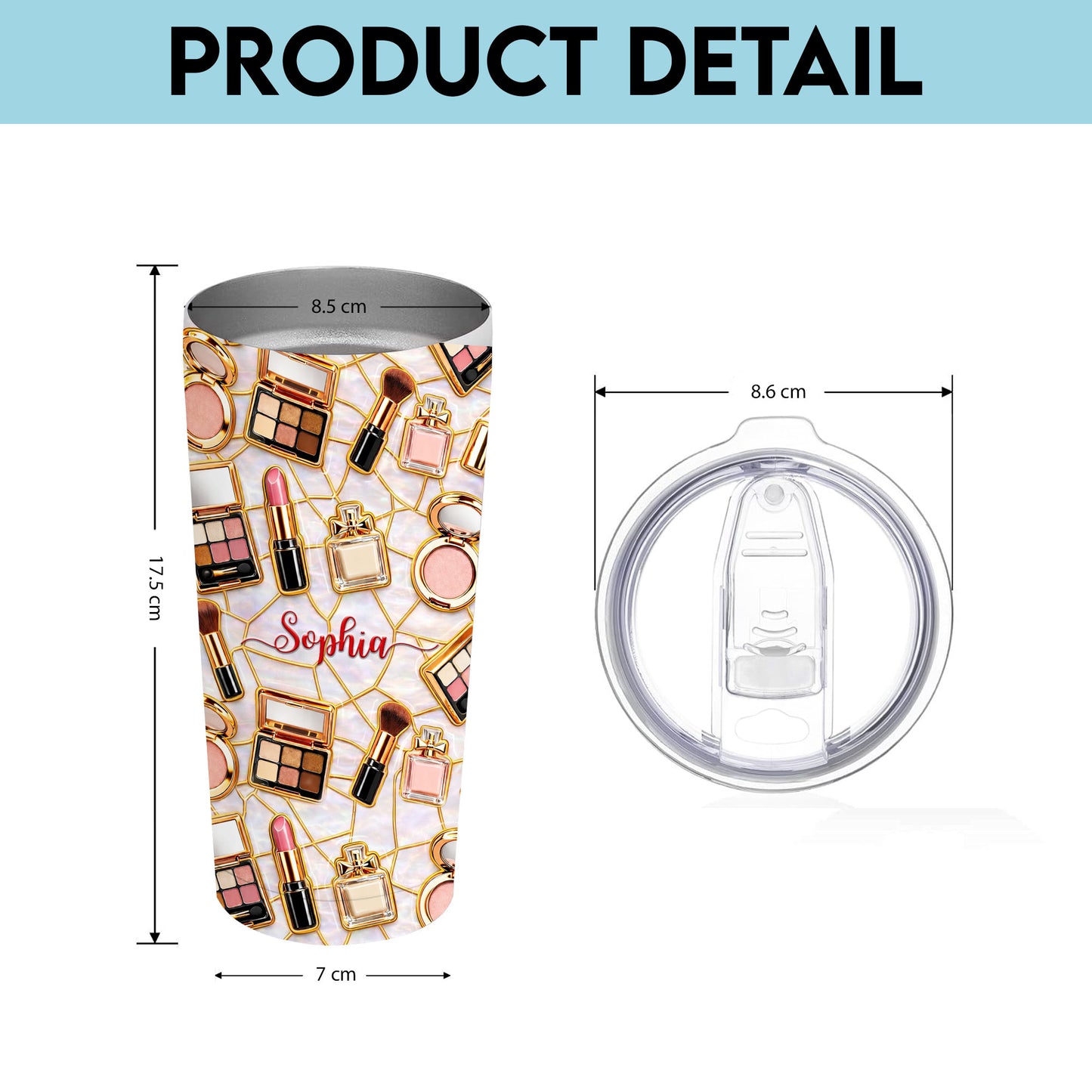 Custom Make Up Faux Stained Glass 20 Oz Tumbler THHH6310104