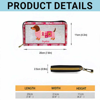 Personalized Dog Breast Cancer Leather Handbag UKTZ5280804