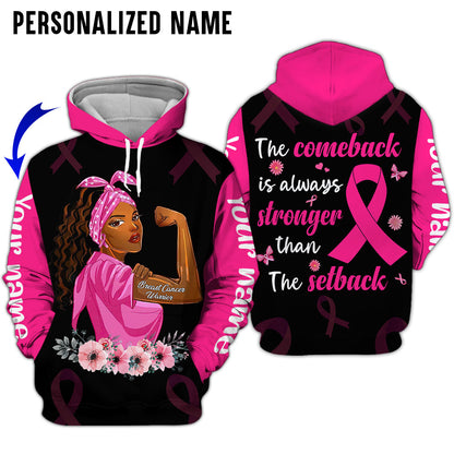 Personalized Name Breast Cancer 3D All Over Printed Clothes UKAA100801