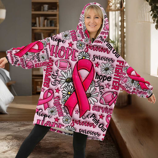 Breast Cancer Blanket Hoodie QFHM5101002