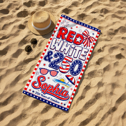 Personalized 250th Beach Towel NPNT6110605
