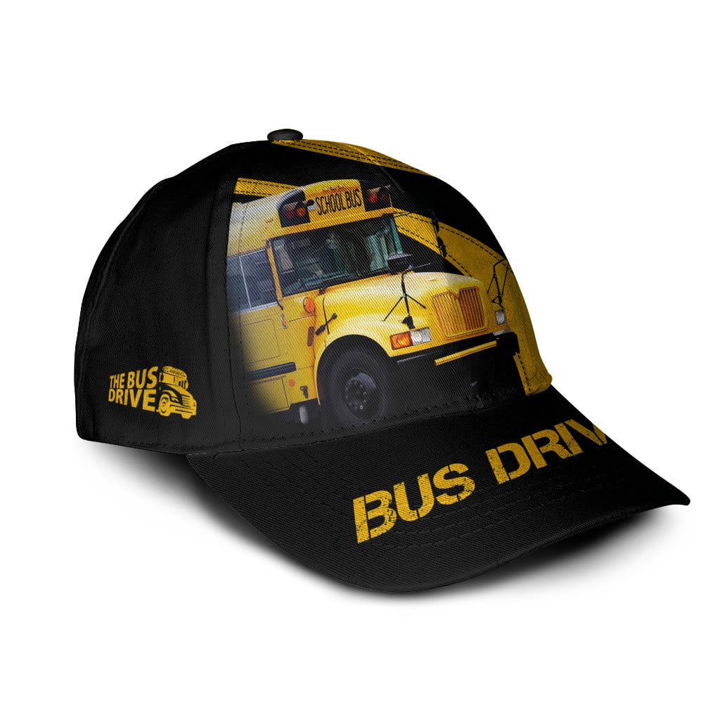Custom Bus Driver Classic Cap School Bus 3D Print Cap Black & Yellow School Bus Classic Cap UKTD6270701
