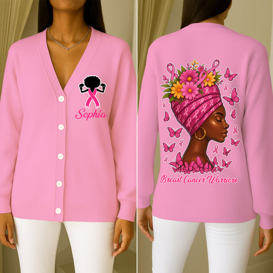 Custom Breast Cancer Knitted Cardigan UKHH5081001