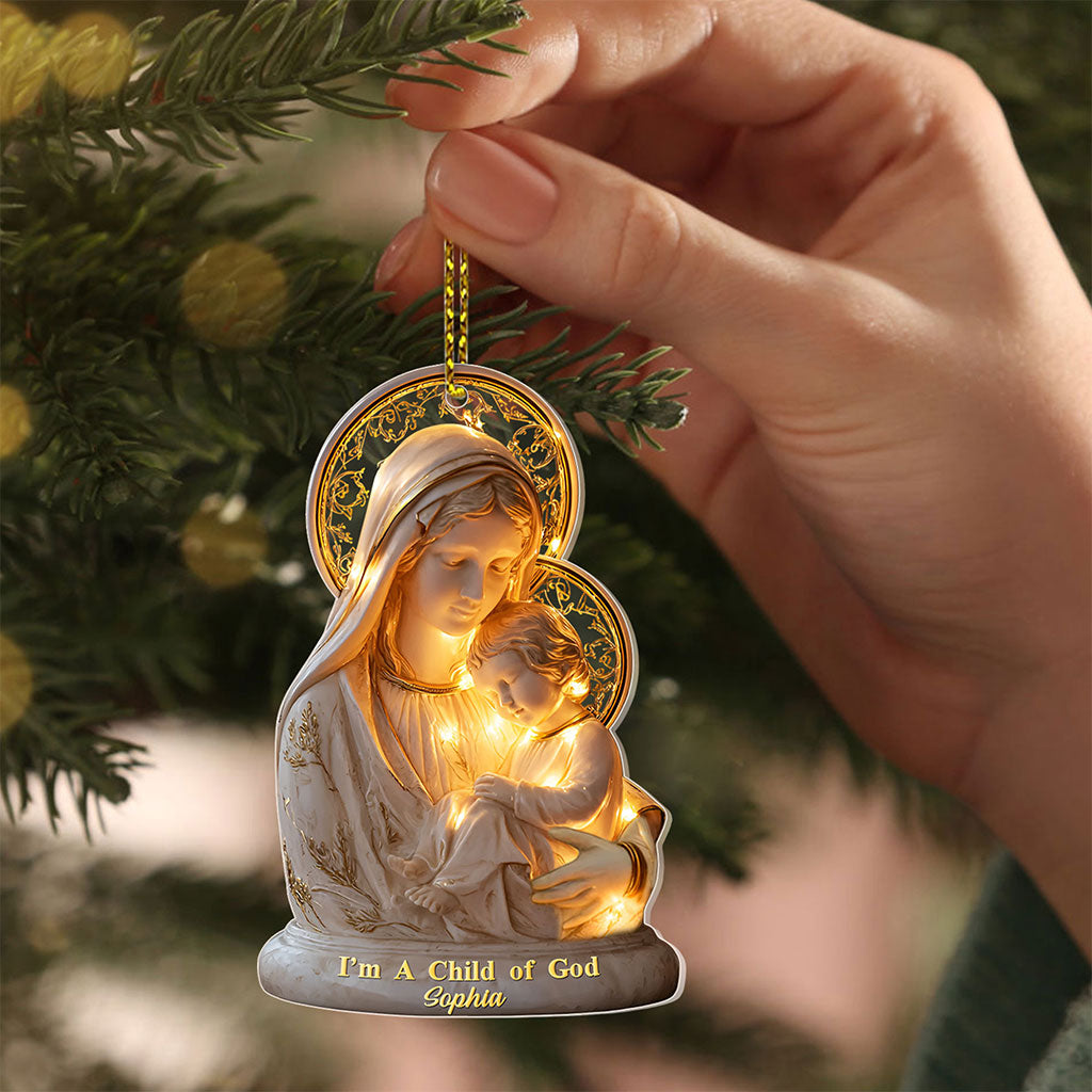 Custom 2D Flat Virgin Mary And Baby Jesus Acrylic Ornament UKTO5141004