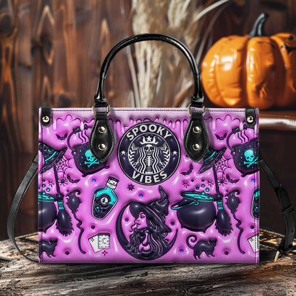 Witch Halloween Leather Handbag UKNT5110901