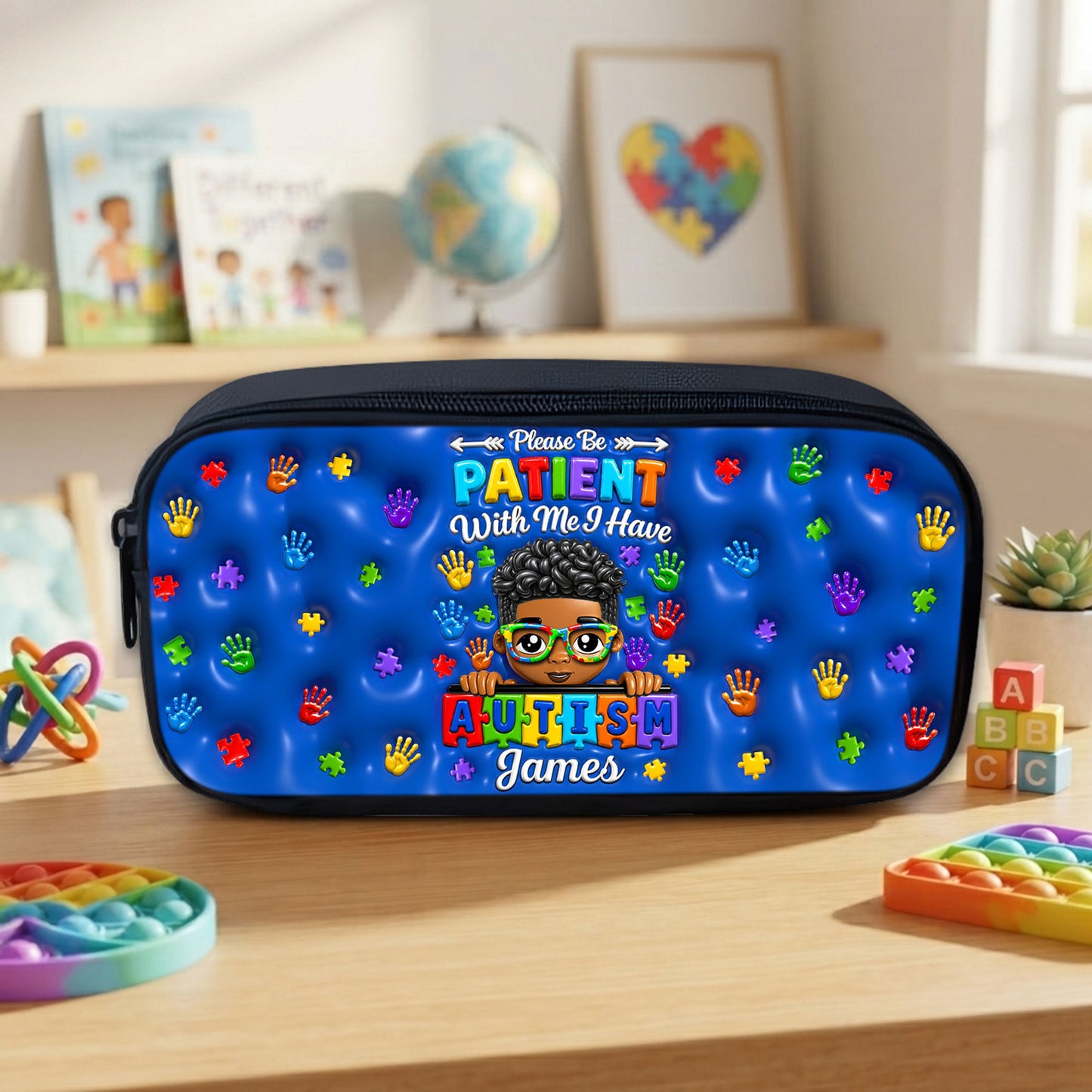 Personalized Autism Kid Backpack, Back To School Bag for Autistic Child UKND6150704