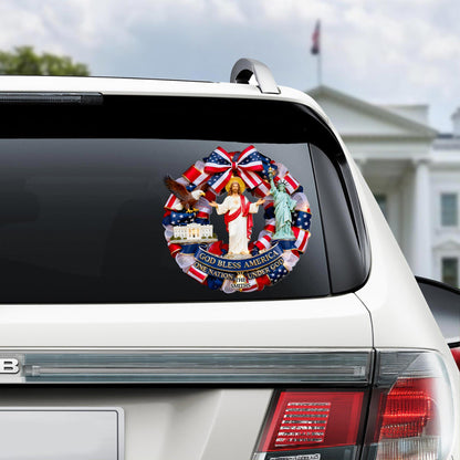 America 250th Anniversary Bald Eagle Patriotic - Personalized Sticker THHA6150402