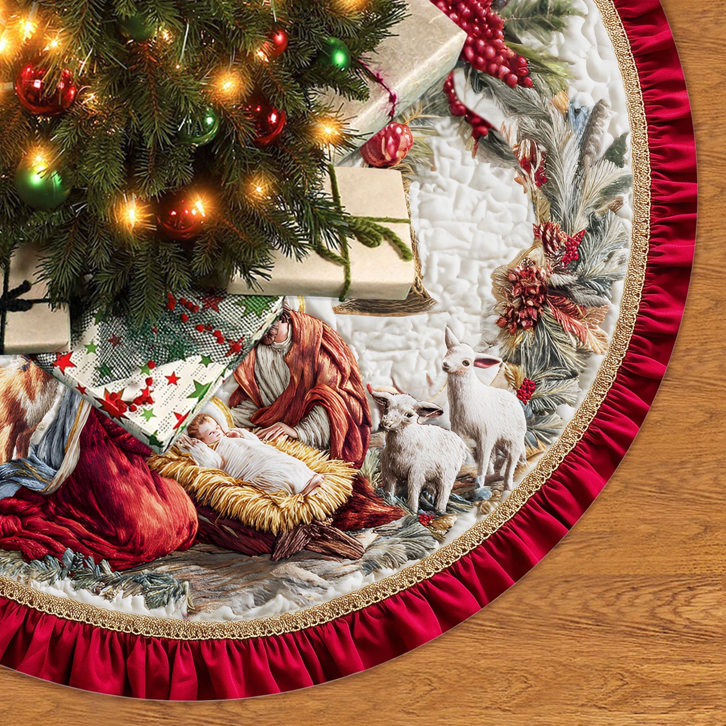 Nativity Christmas Tree Skirt QFHH5281004