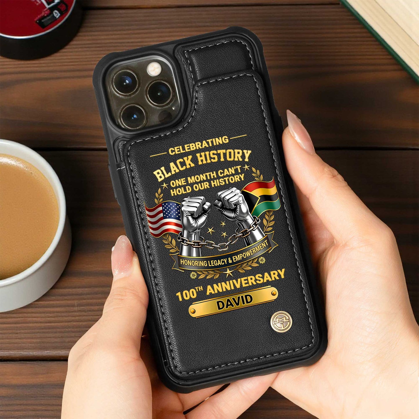 Custom 100th Anniversary Black History Leather Flip Phone Case THUU6060301