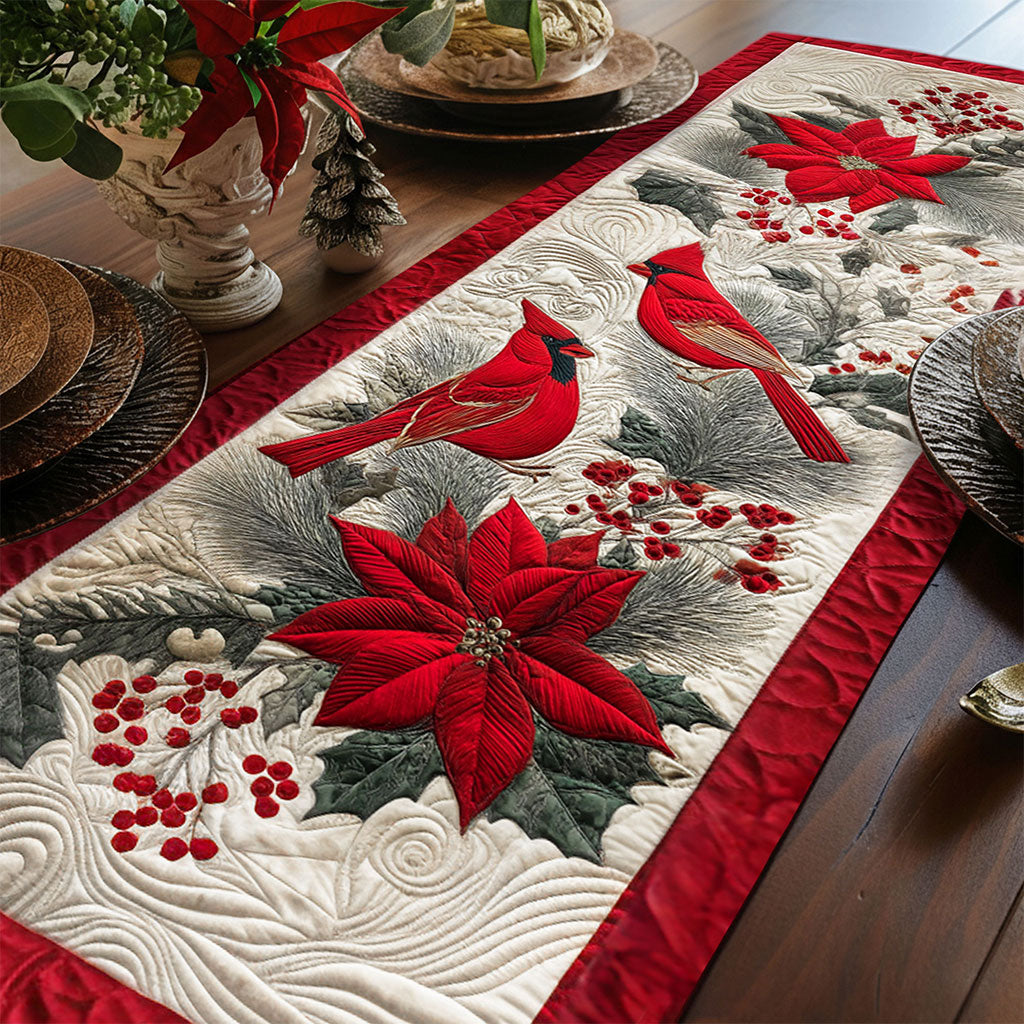 Red Cardinal Christmas Quilted Table Runner QFTO5101003