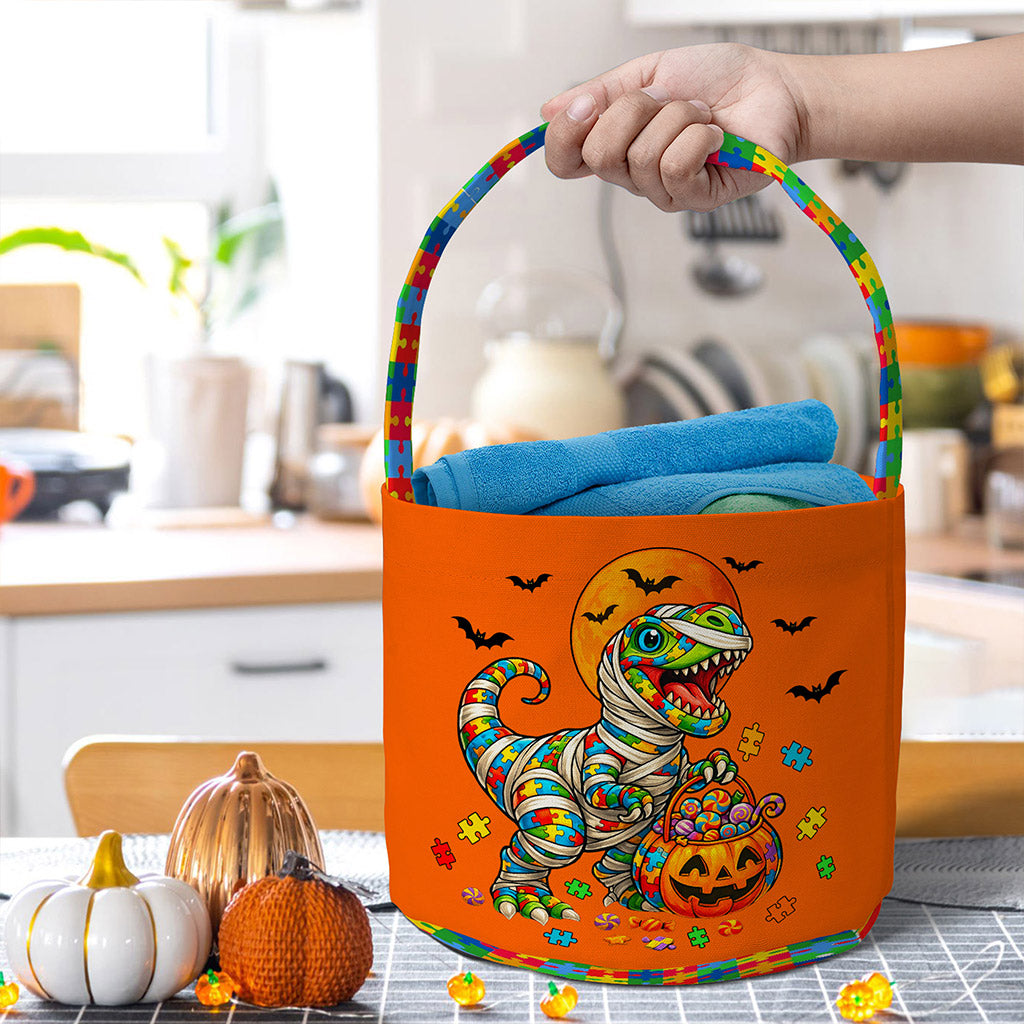 Personalized Dinosaur Autism Trick Or Treat Candy Bag QFNT5130901