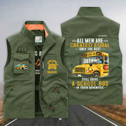 Custom School Bus Driver Multi-Pocket Vest UKND6190303