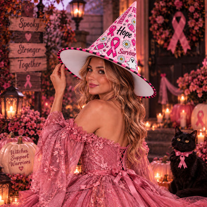 Personalized Breast Cancer Witch Hat UKND6040912