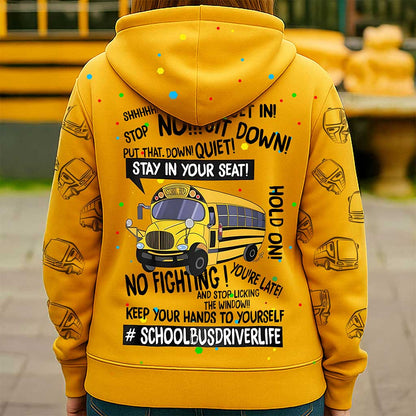Personalized School Bus Driver Zip Hoodie NPND5120901