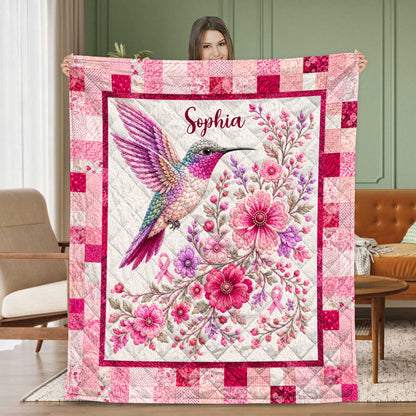 Custom Breast Cancer Quilt Blanket UKHA6050801