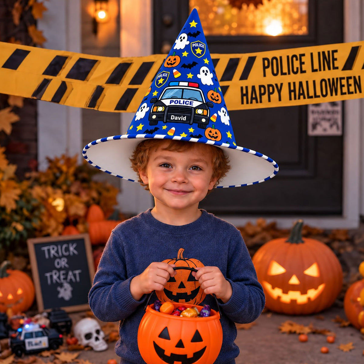 Personalized Police Witch Hat UKND6040910