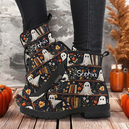 Personalized Beautiful Witchy Leather Boots Halloween QFTD5210802