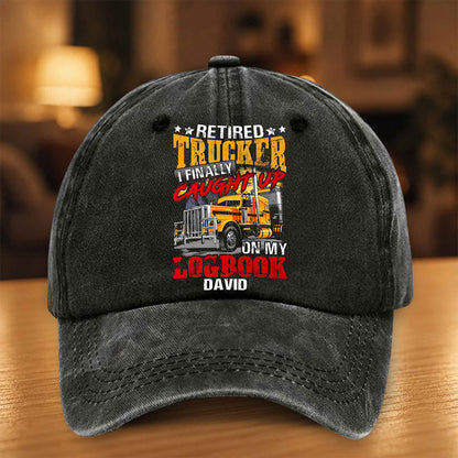 Custom Trucker Distressed Washed Cotton Printed Hat UKPY6250601