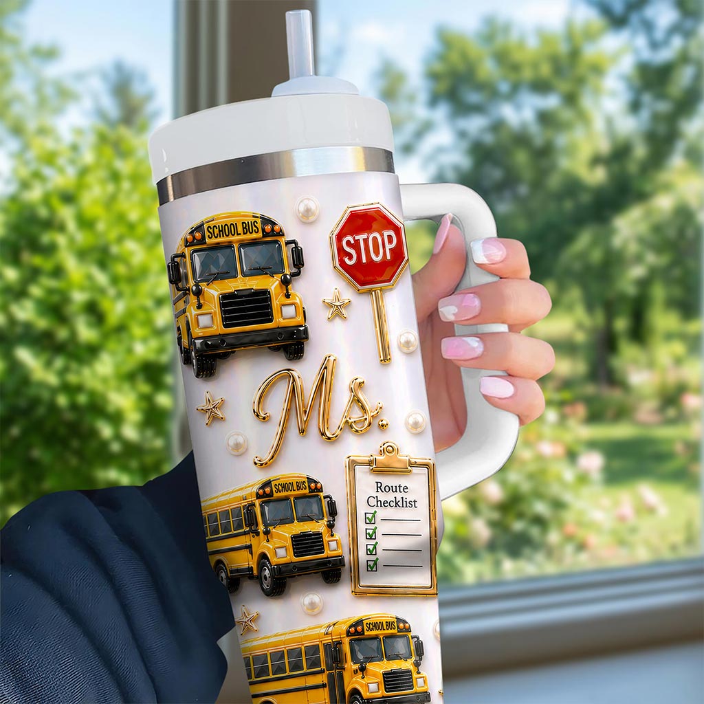Personalized School Bus Driver 40 Oz Tumbler NPHA6010701
