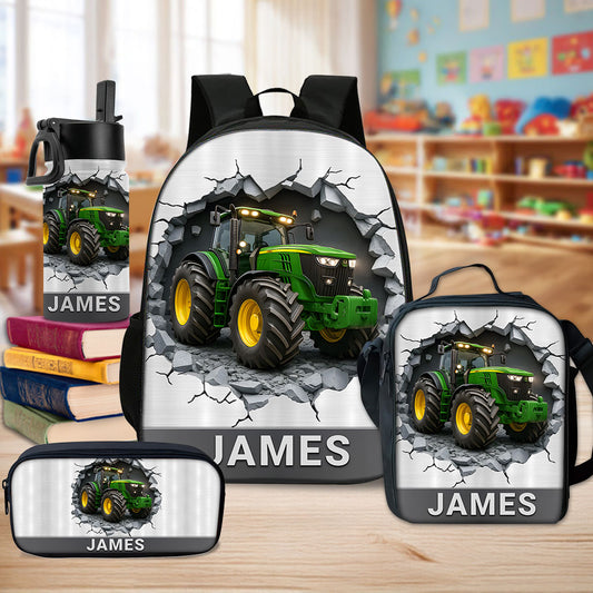 Personalized Tractor Back To School Backpack, School Bag For Kid UKTZ5020801