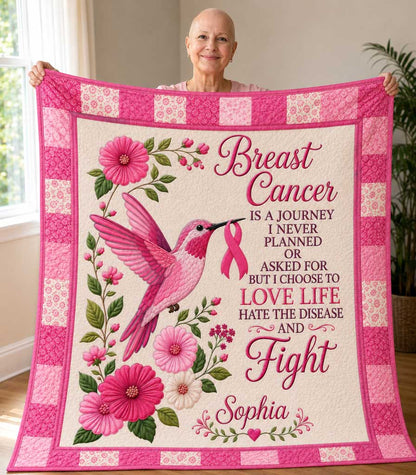 Personalized Breast Cancer Awareness Quilt Bedding Set QFTD6050802