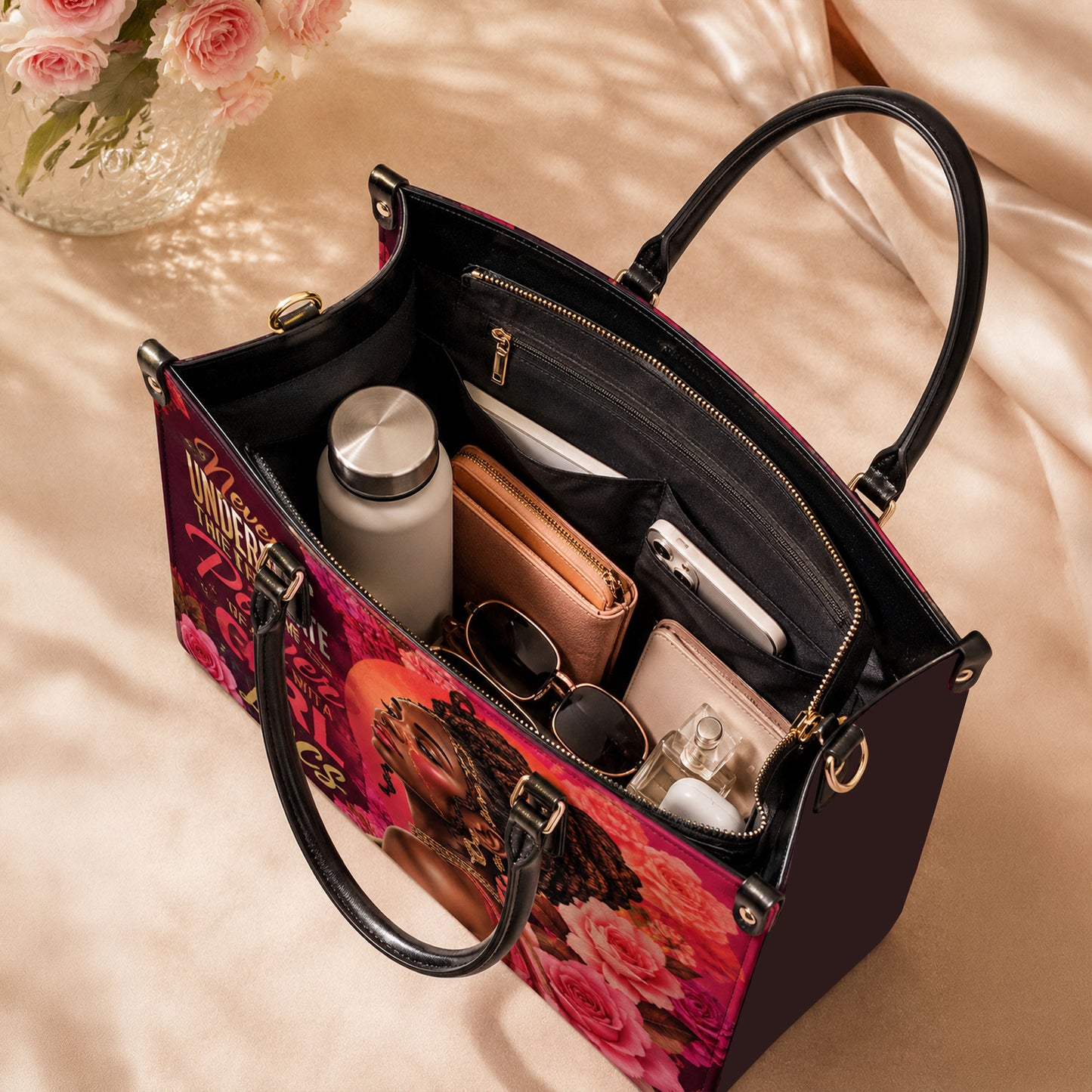 Black Women Leather PU Leather Handbag QFTD6230503