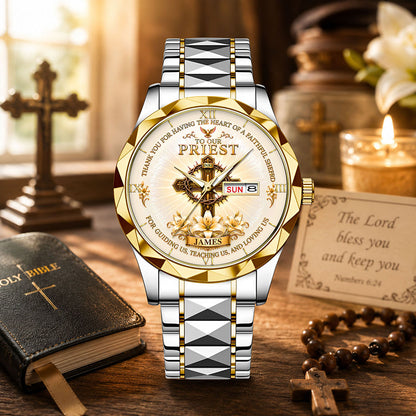 Personalized To Our Priest Alloy Luxury Quartz Watch, God Watch UKUU6180604