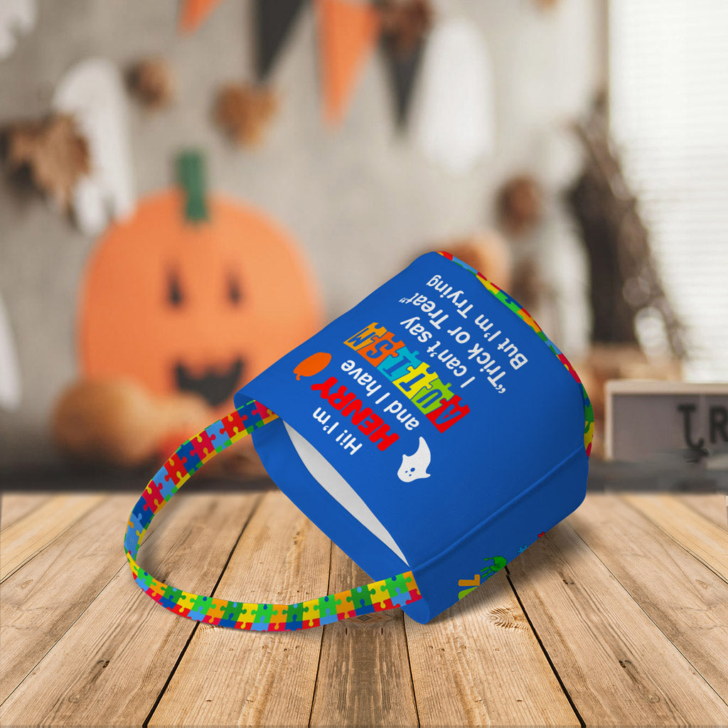 Personalized Autism Halloween Trick Or Treat Bag, Autism Awareness Halloween Gift NPNT4290803