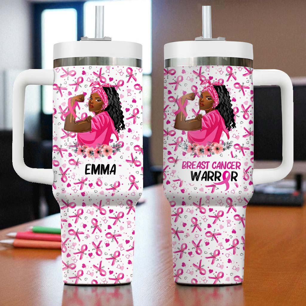 Personalized Breast Cancer 40 Oz Tumbler QFND060701