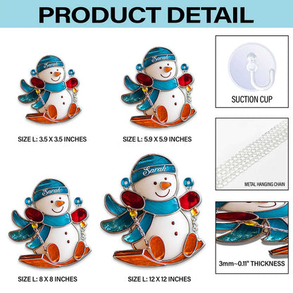 Personalized Snowman Christmas Acrylic Suncatcher QFND5201002